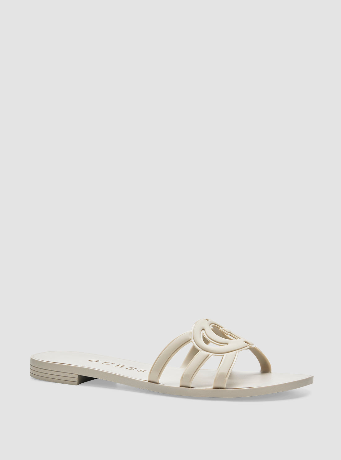 GUESS Womens White Elyho Sandals ELYHO Front Side View
