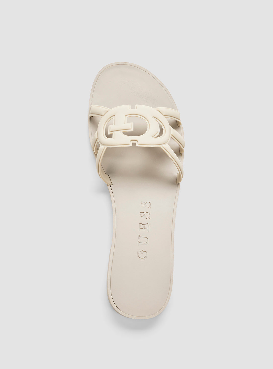 GUESS Womens White Elyho Sandals ELYHO Top View