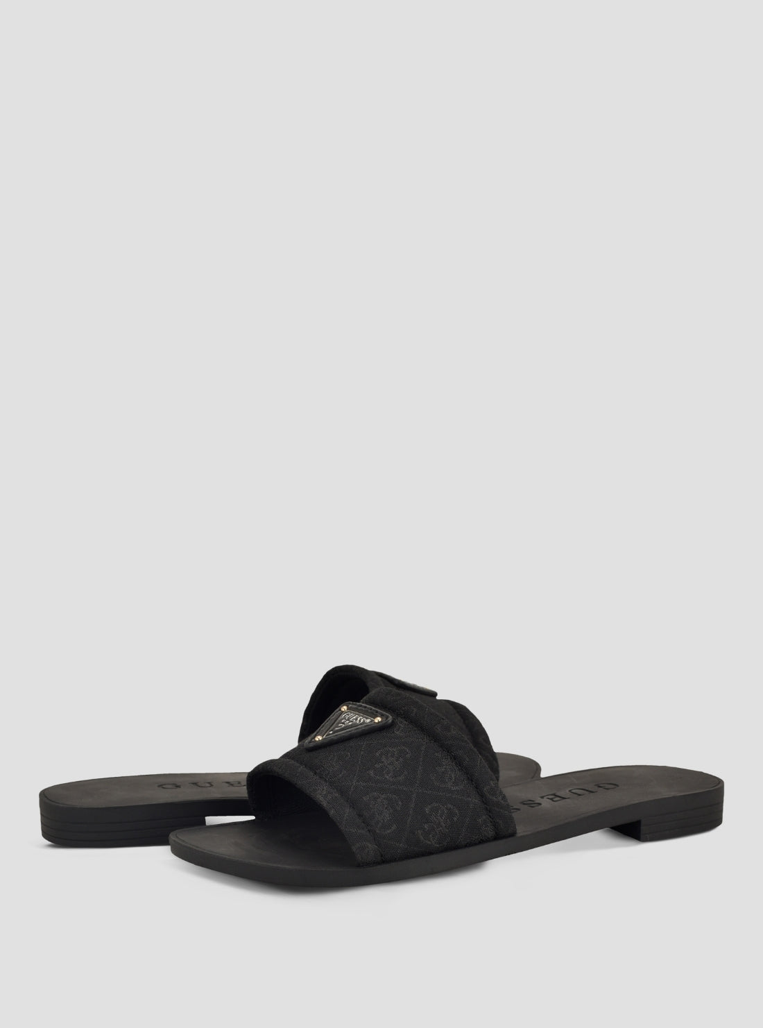 GUESS Womens Black Elysone Sandals ELYSONE Front Side View