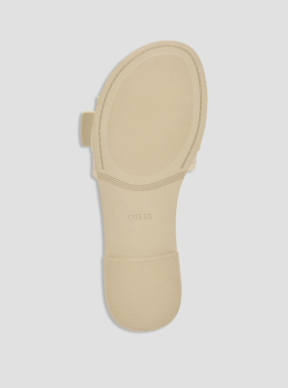 GUESS Footwear Ivory Elyze Flat Sandals ELYZE3 Bottom View