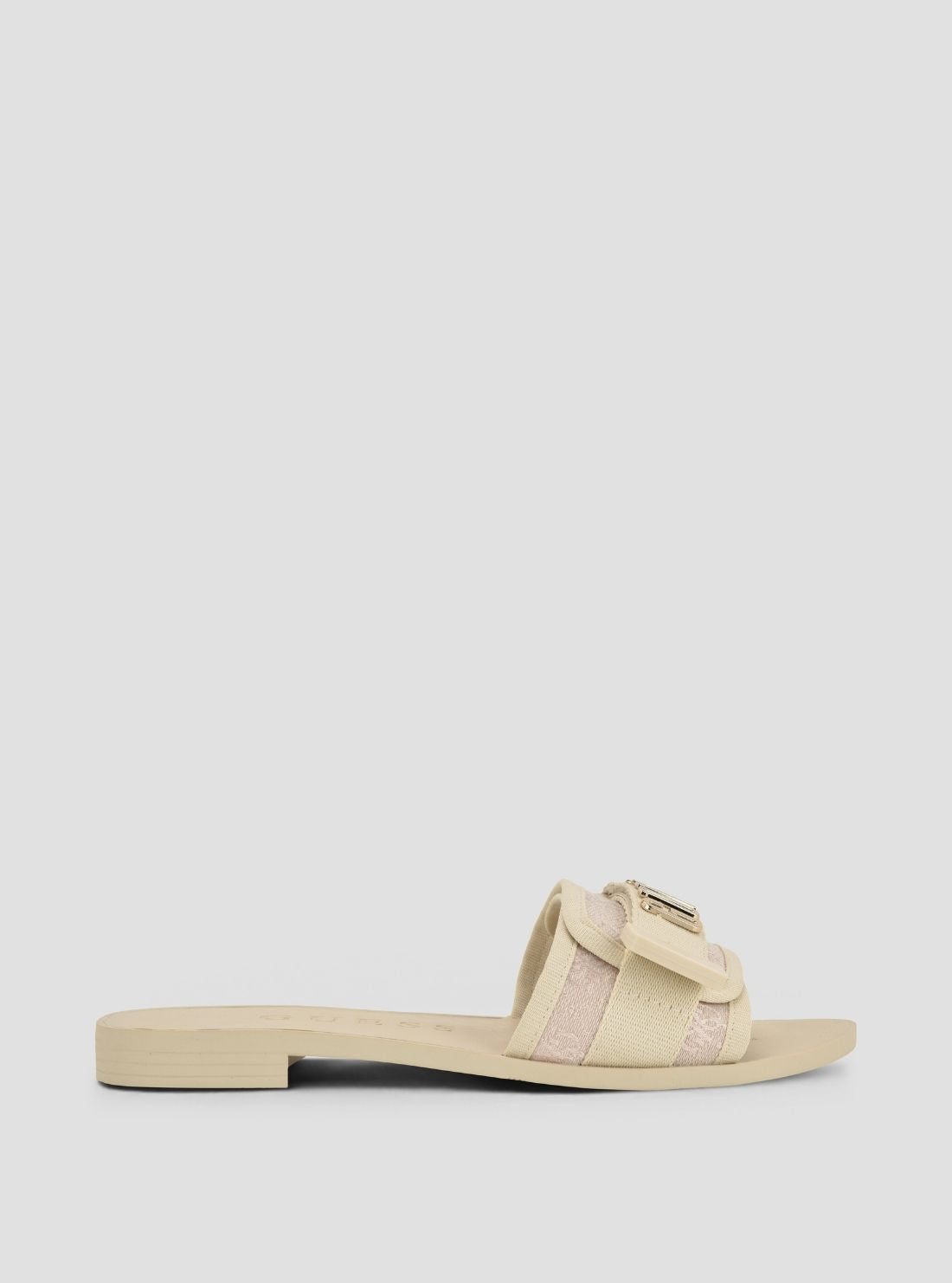 GUESS Footwear Ivory Elyze Flat Sandals ELYZE3 Side View2