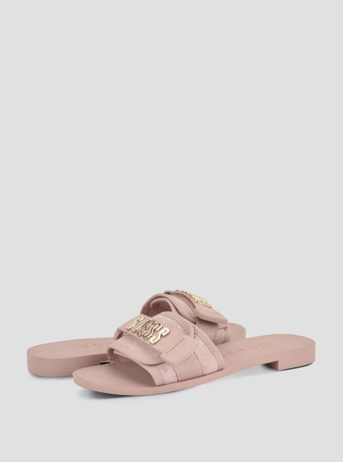 GUESS Womens Pink Elyze Flat Sandals ELYZE3 Front Side View