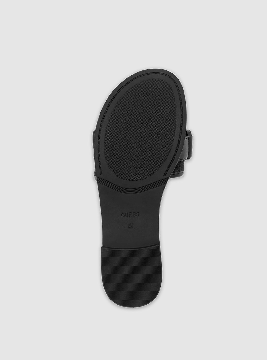 GUESS Womens Black Elyze Slide Sandals ELYZE4 Bottom View