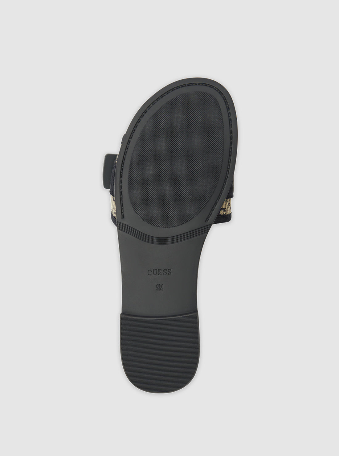 GUESS Womens Footwear Blue Logo Elyze Slide Sandals ELYZE3 Bottom View