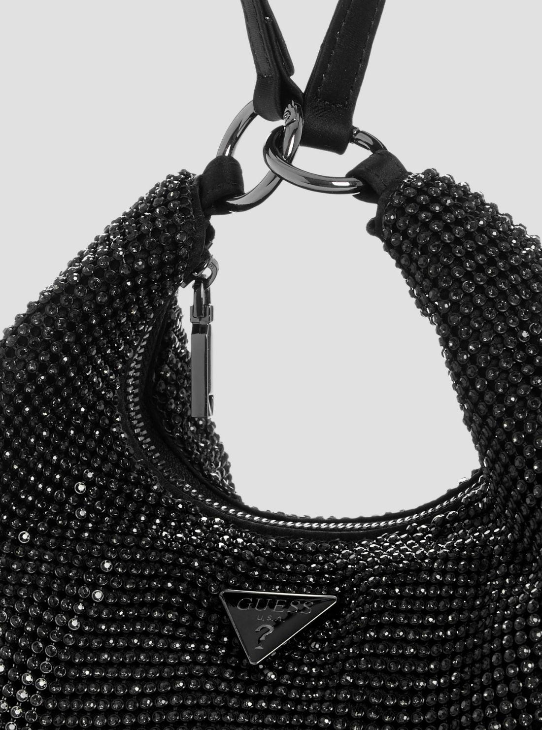 GUESS Womens Black Jewels Wristlet Shoulder Bag EM224872 Detail View