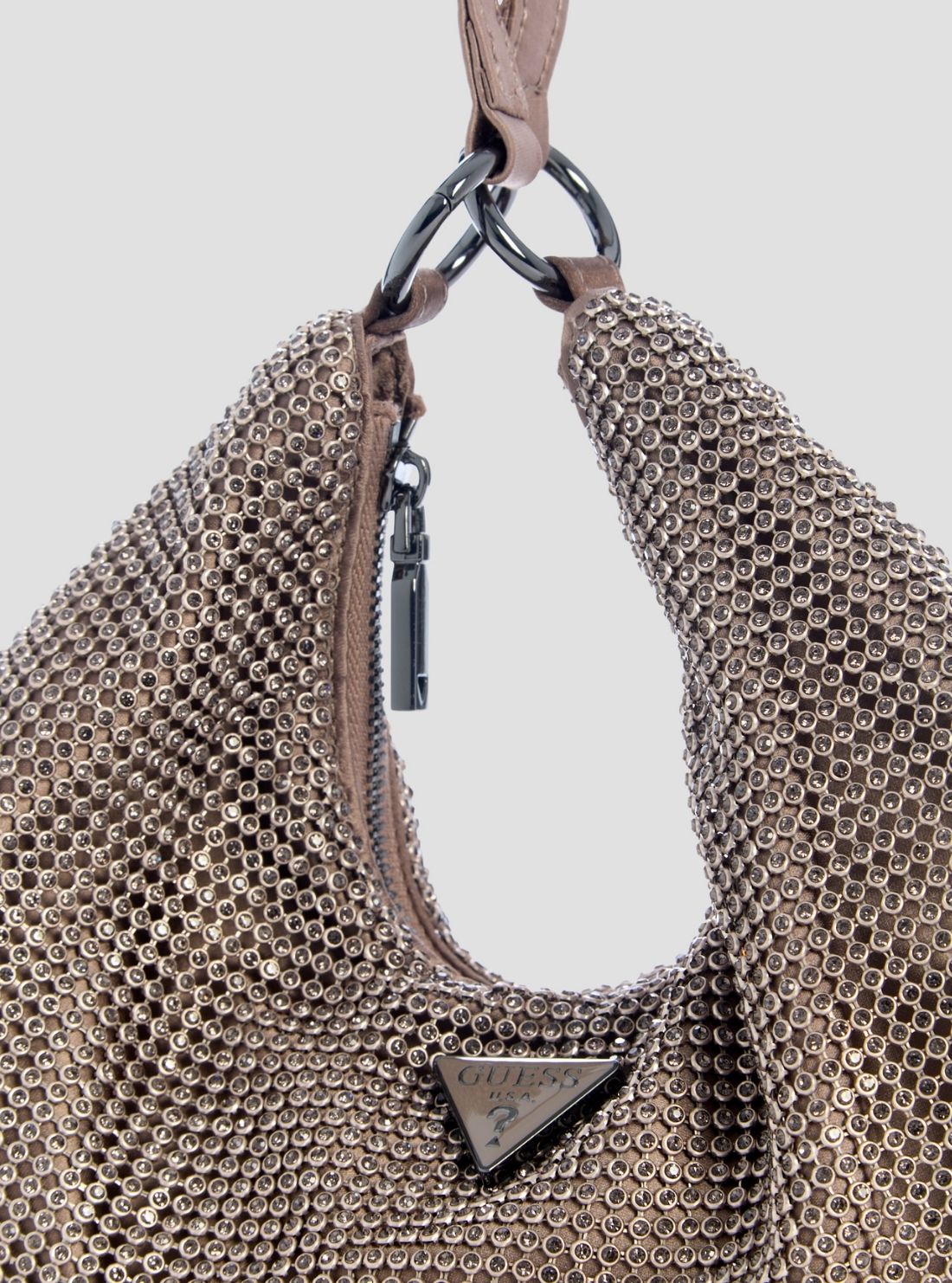 GUESS Womens Pewter Jewels Wristlet Shoulder Bag EM224872 Detail View