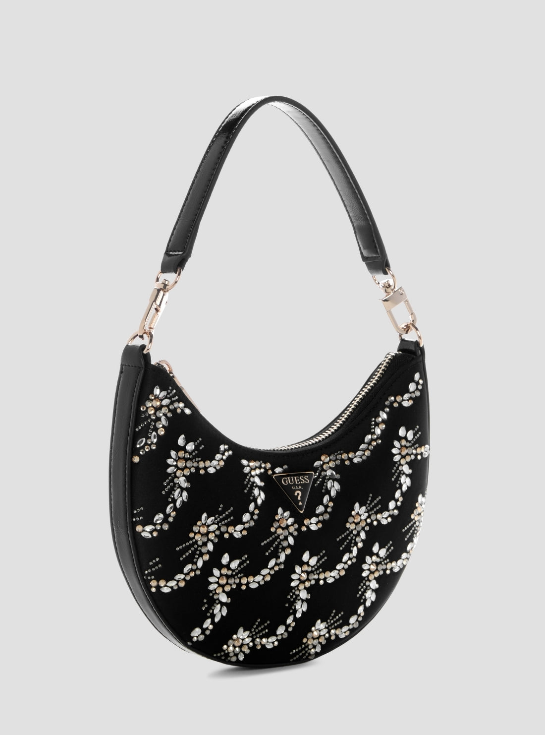 GUESS Womens Black Tasmin Mini Shoulder Bag EM993172 Side View