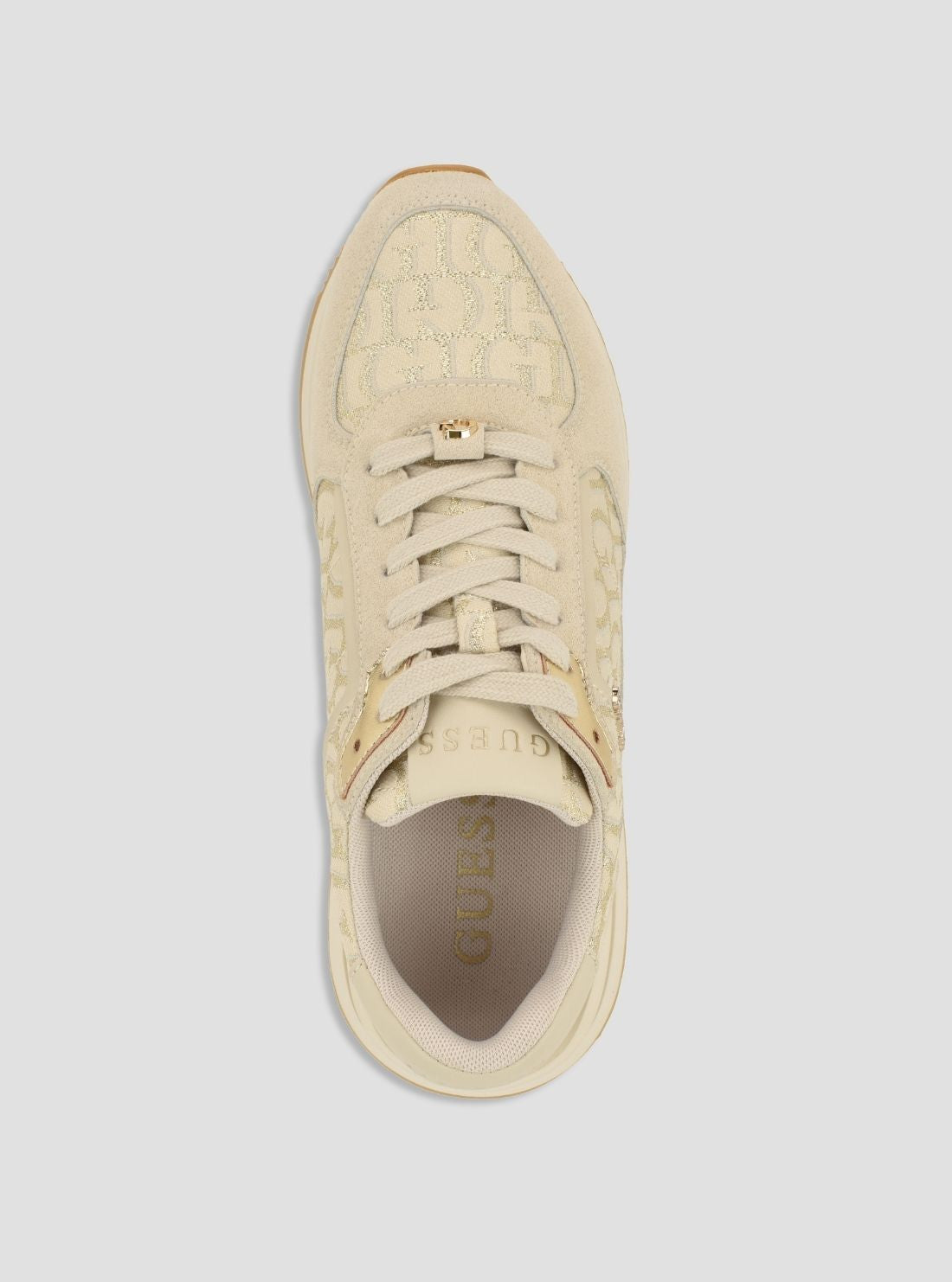 GUESS Womens Taupe Energy Sneakers ENERGY6 Top View