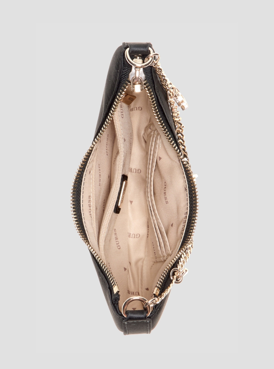 GUESS Womens Black Tasmin Mini Shoulder Bag ES993172 Inside View