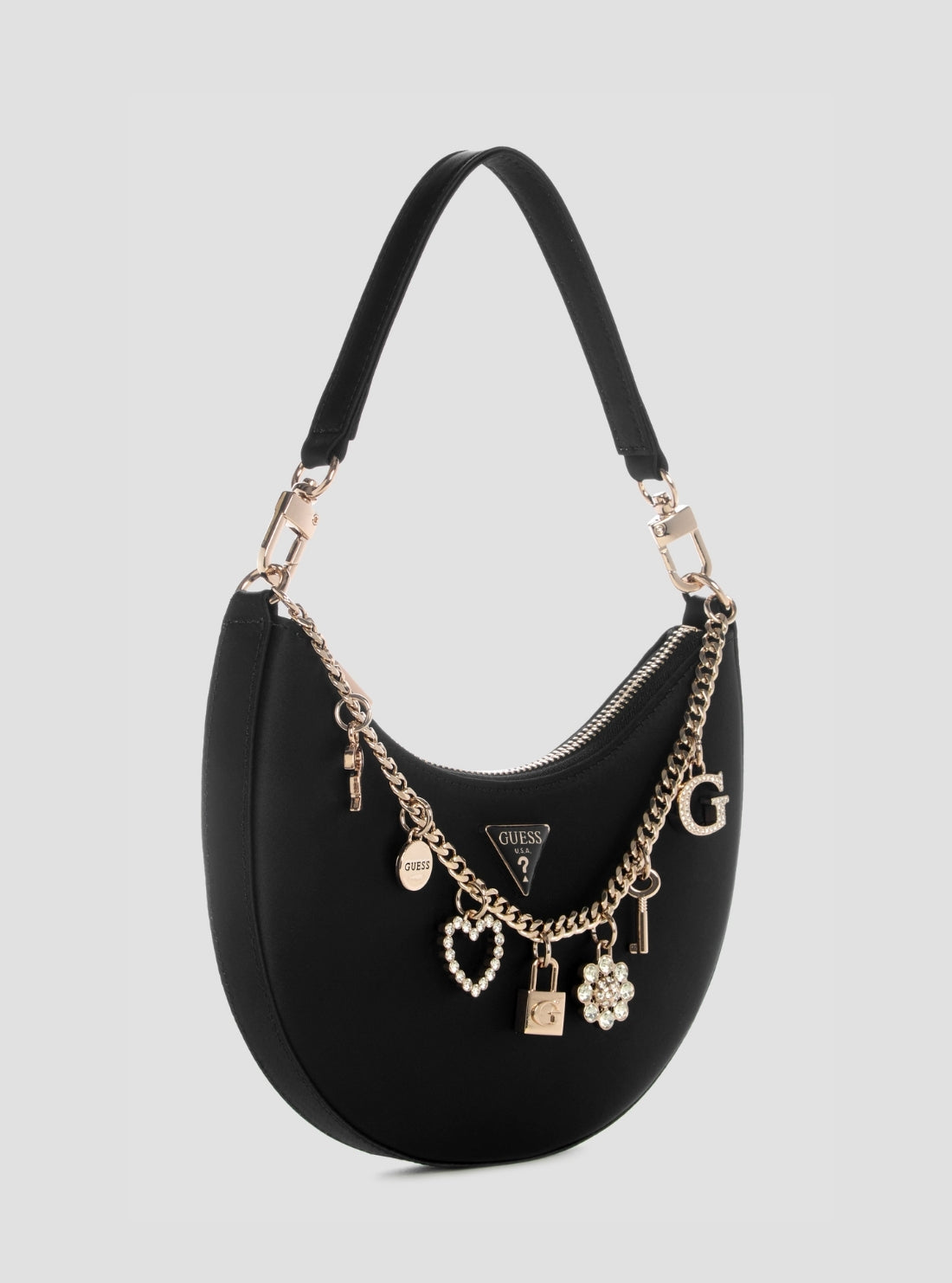 GUESS Womens Black Tasmin Mini Shoulder Bag ES993172 Side View