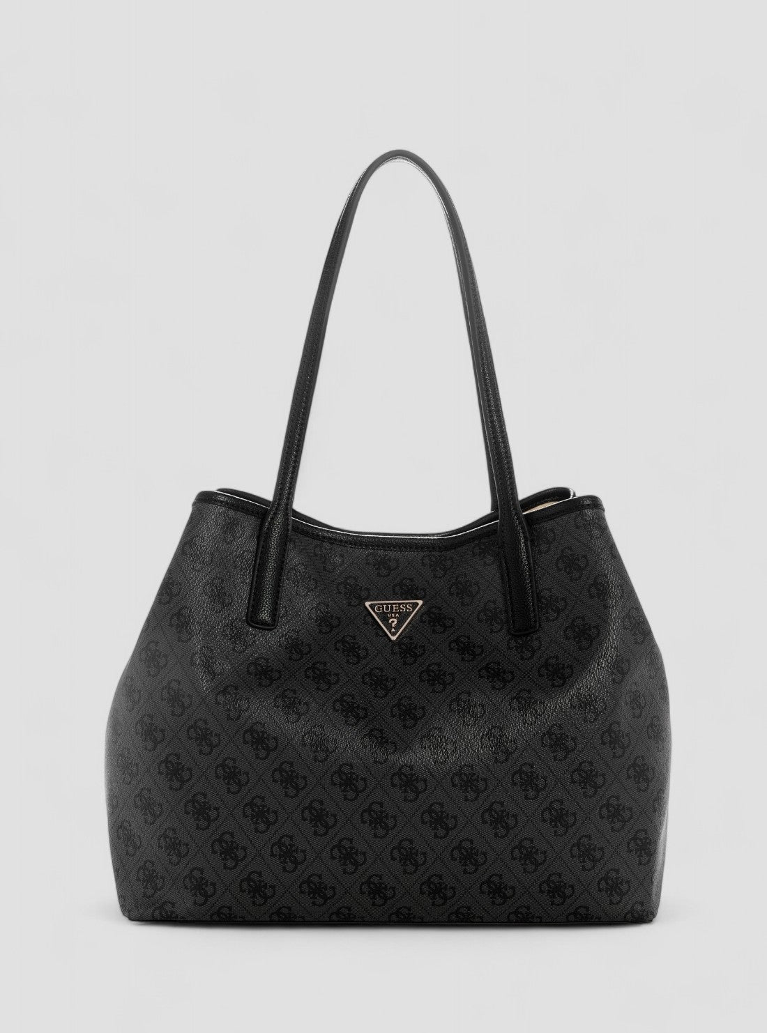 GUESS Womens Black Logo Victtoria 2-in-1 Tote Bag ESG951428 Front View_2