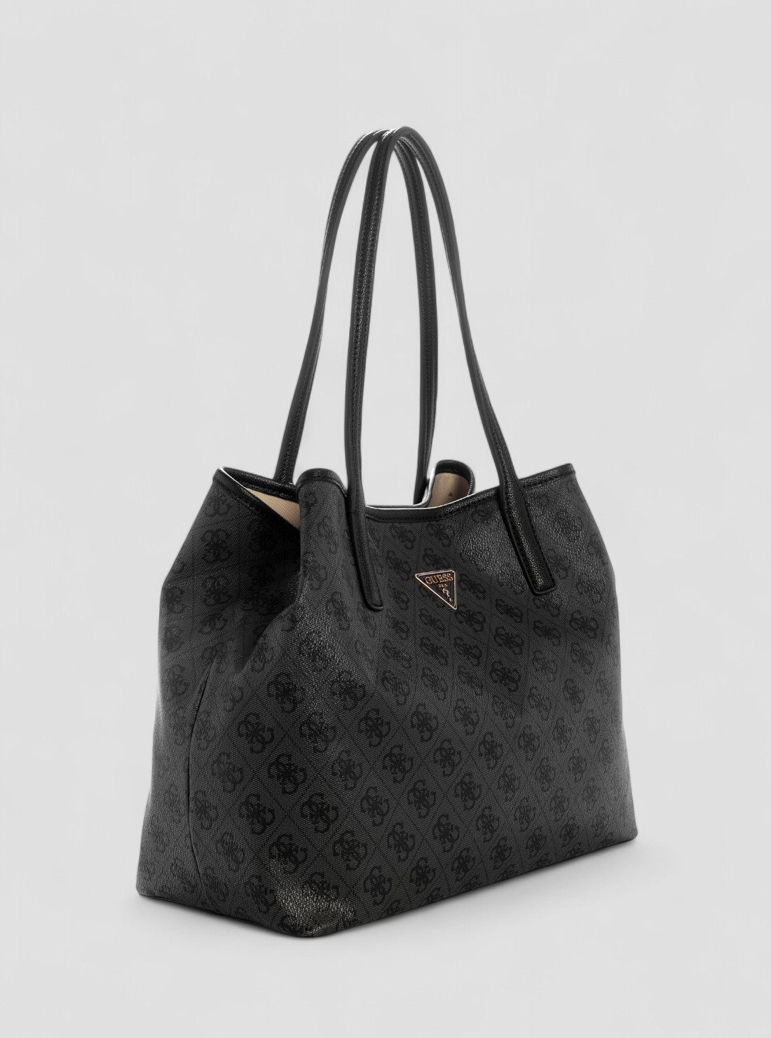 GUESS Womens Black Logo Victtoria 2-in-1 Tote Bag ESG951428 Side View