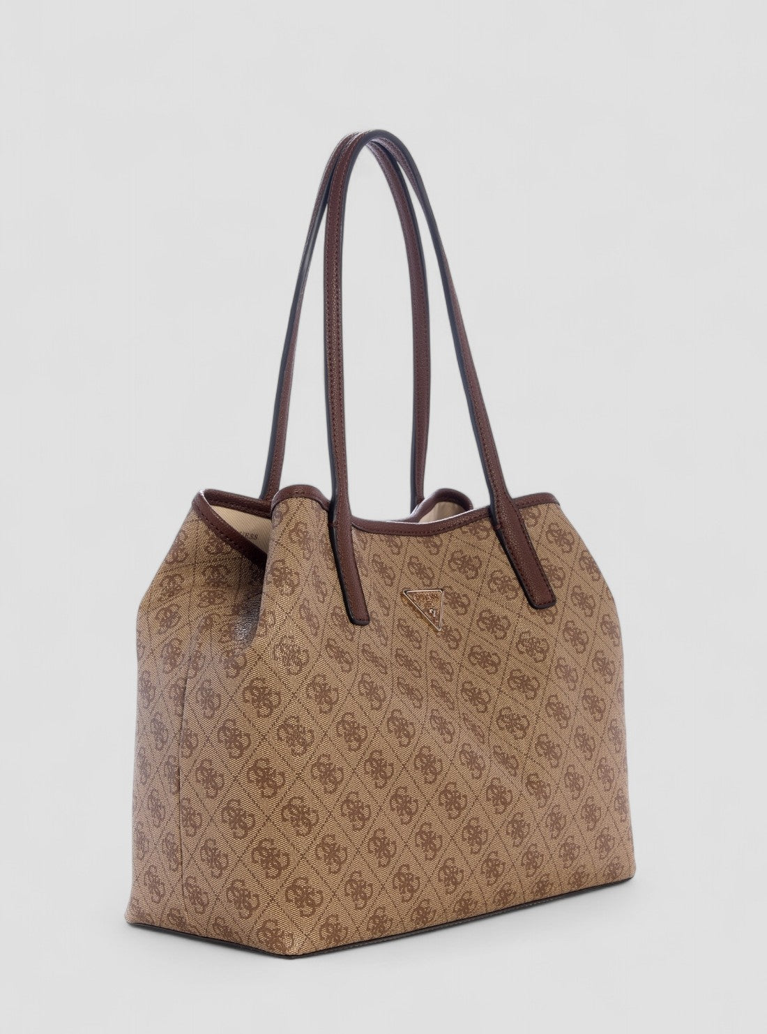GUESS Womens Brown Logo Victtoria 2-in-1 Tote Bag ESG951428 Side View