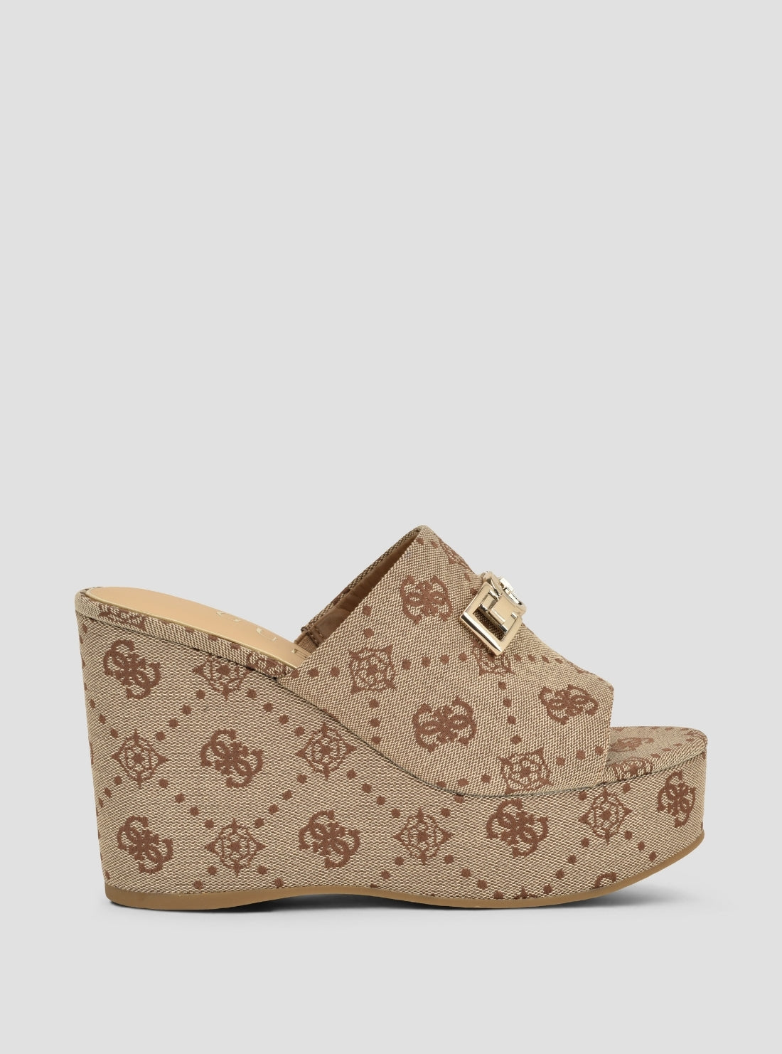 GUESS Footwear Light Brown Evenza Platform Sandals EVENZA Side View2