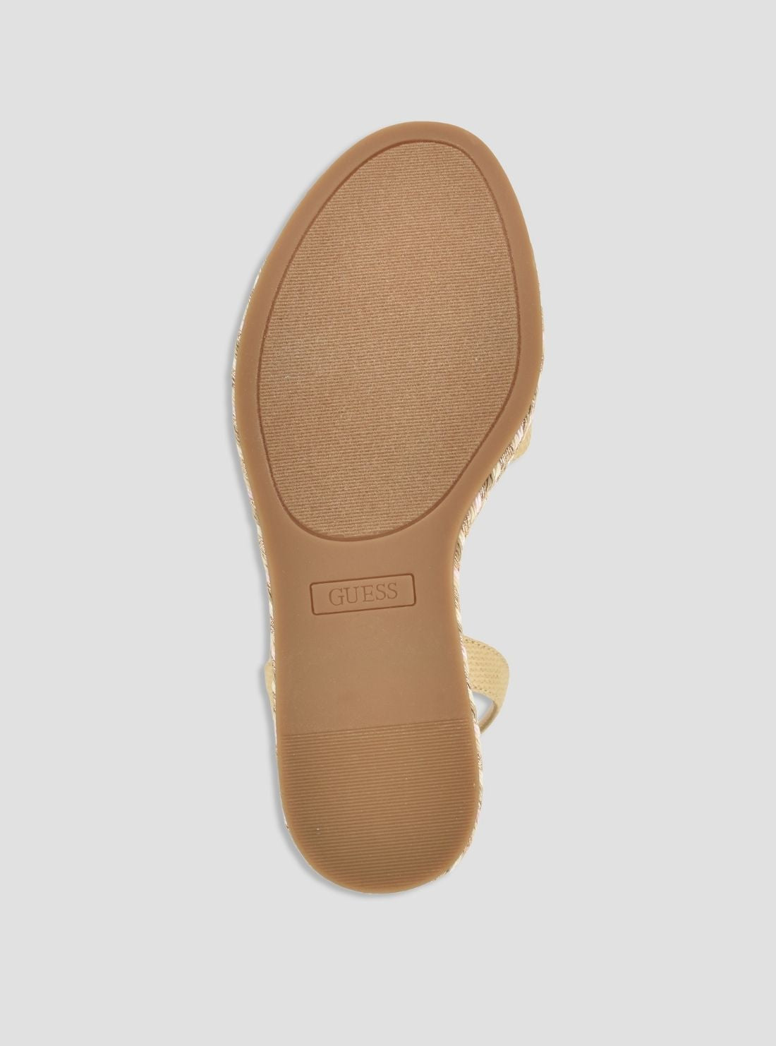 GUESS Accesories Light Natural Everly Wedge Sandals EVERLY Bottom View