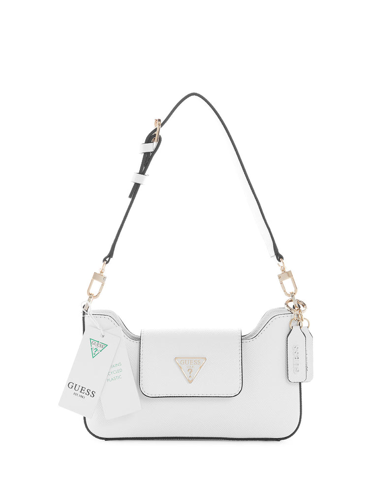 Eco White Ivy Shoulder Bag - GUESS