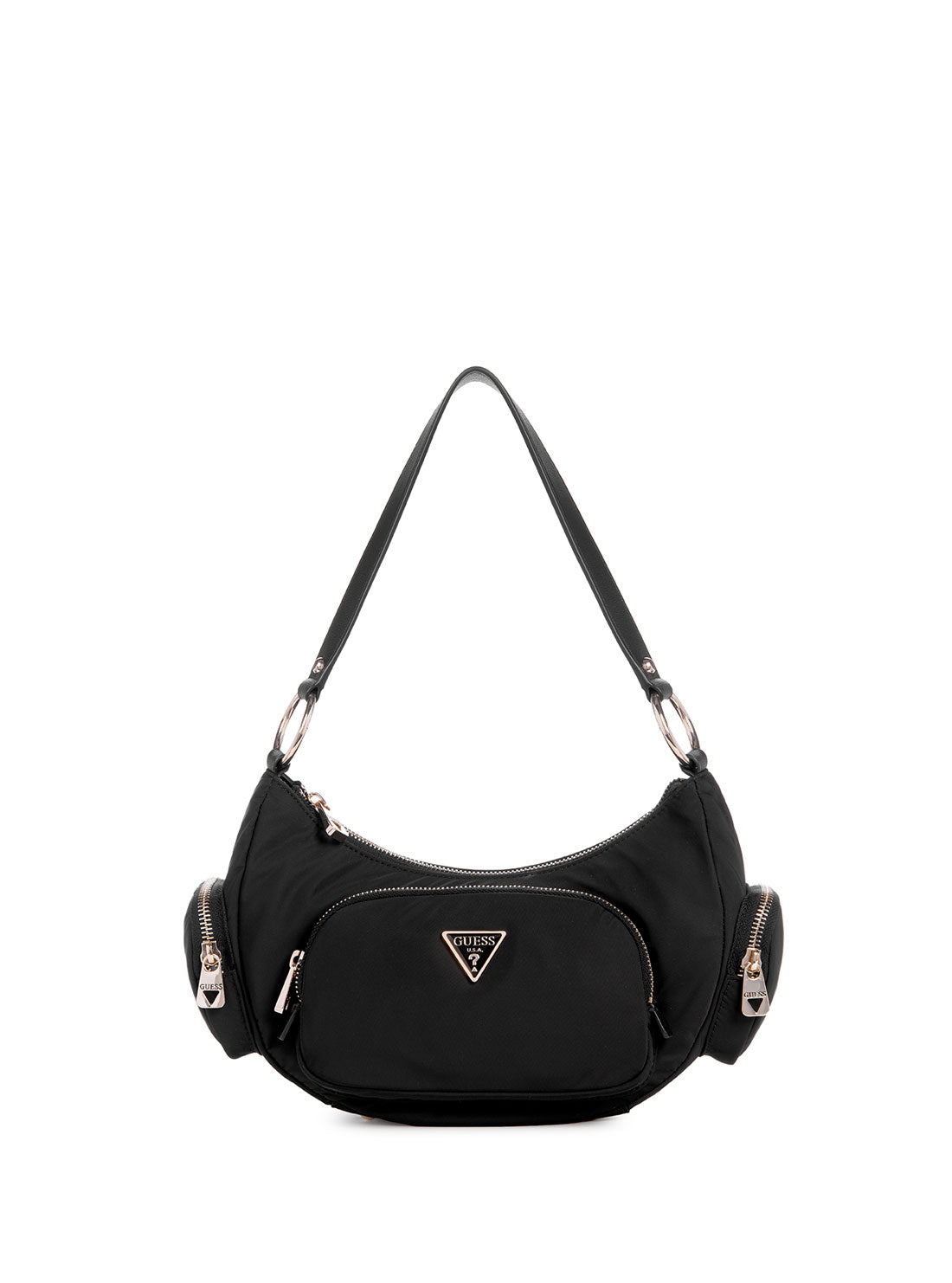 GUESS Eco Black Gemma Shoulder Bag front view