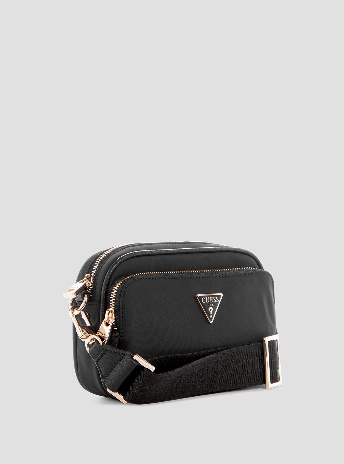 GUESS Womens Eco Black Gemma Crossbody Bag EYG839572 Side View