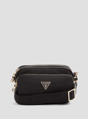 GUESS Womens Eco Black Gemma Crossbody Bag EYG839572 Front View