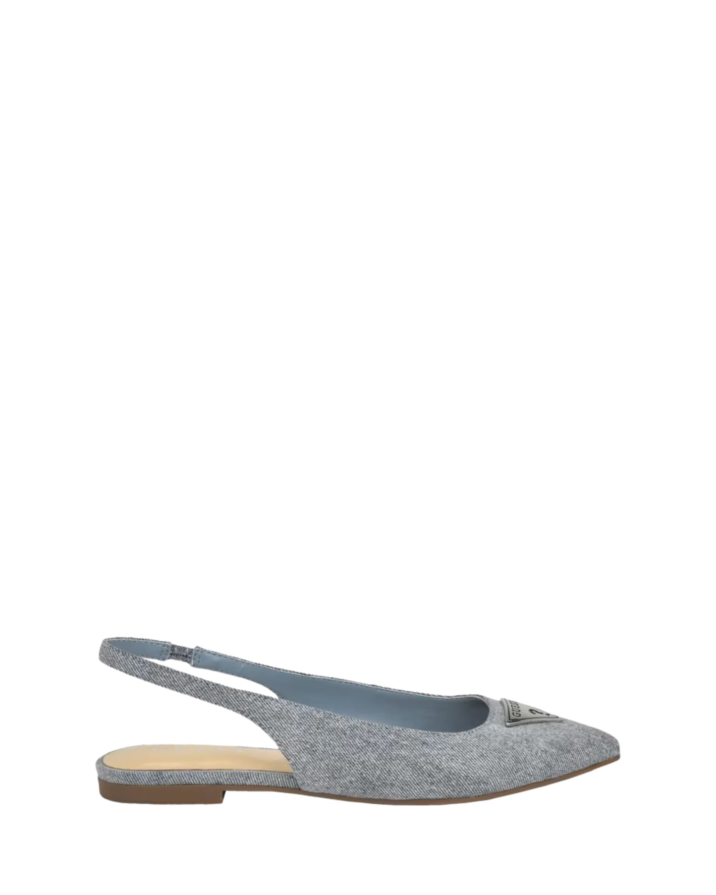 Light Blue Denim Ezras2 Slingback Flats