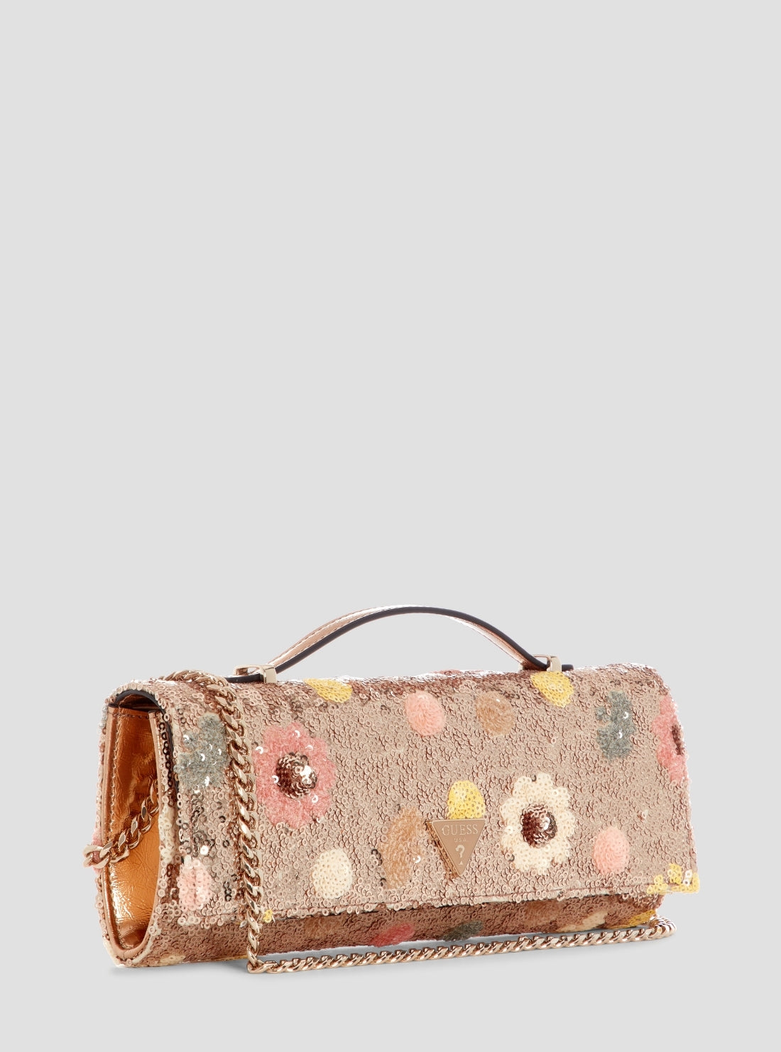 GUESS Womens Floral Multi Tasmin Top Handle Clutch Bag FG993171 Side View