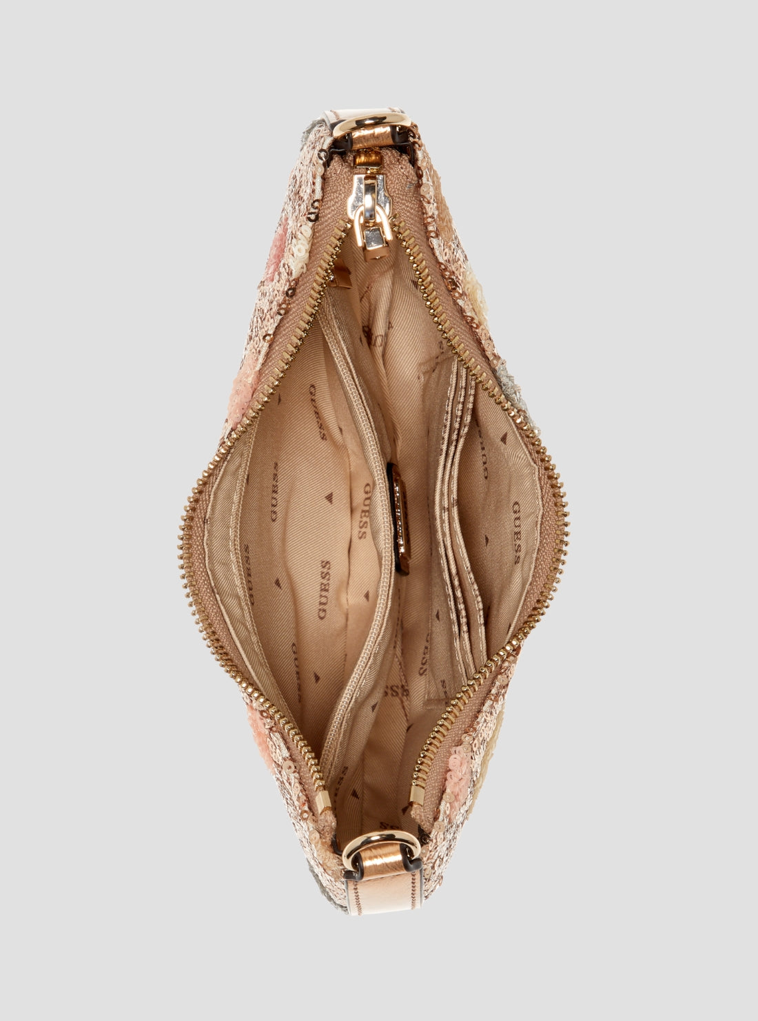 GUESS Womens Floral Multi Tasmin Mini Shoulder Bag FG993172 Inside View