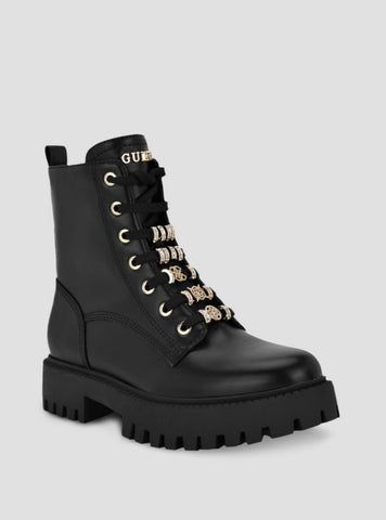 GUESS Womens Black Fionaa Ankle Boots FIONAA Side View