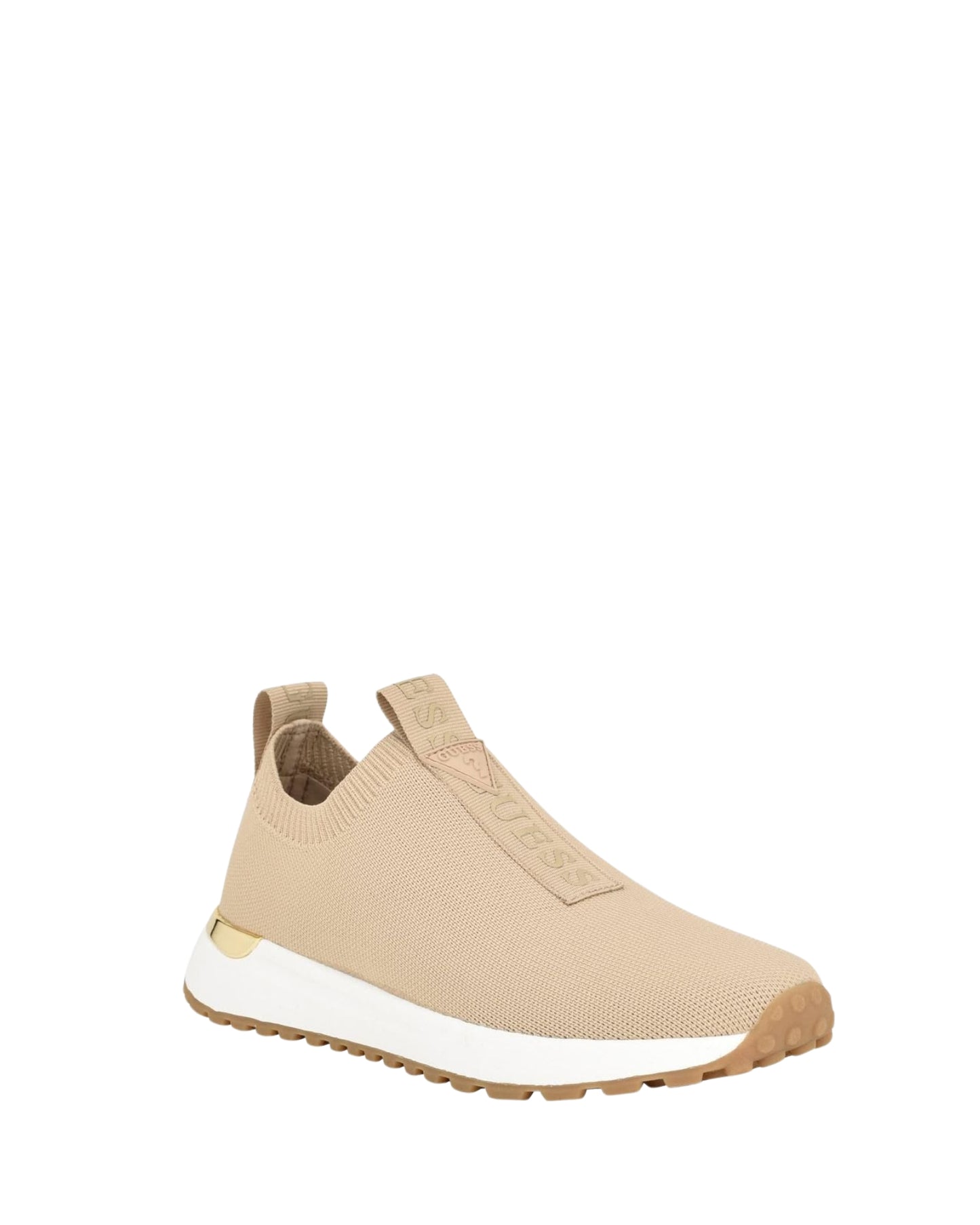 Beige Flavia Knit Logo Sneakers