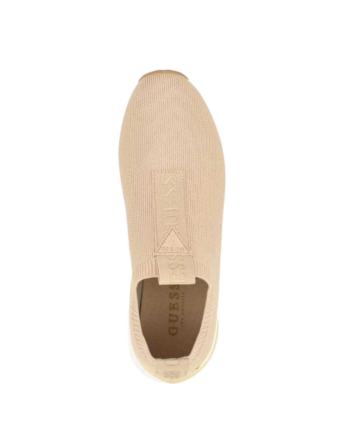 Beige Flavia Knit Logo Sneakers