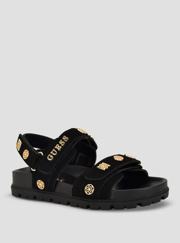 GUESS Footwear Black Florizi Sandals FLORIZI Side View