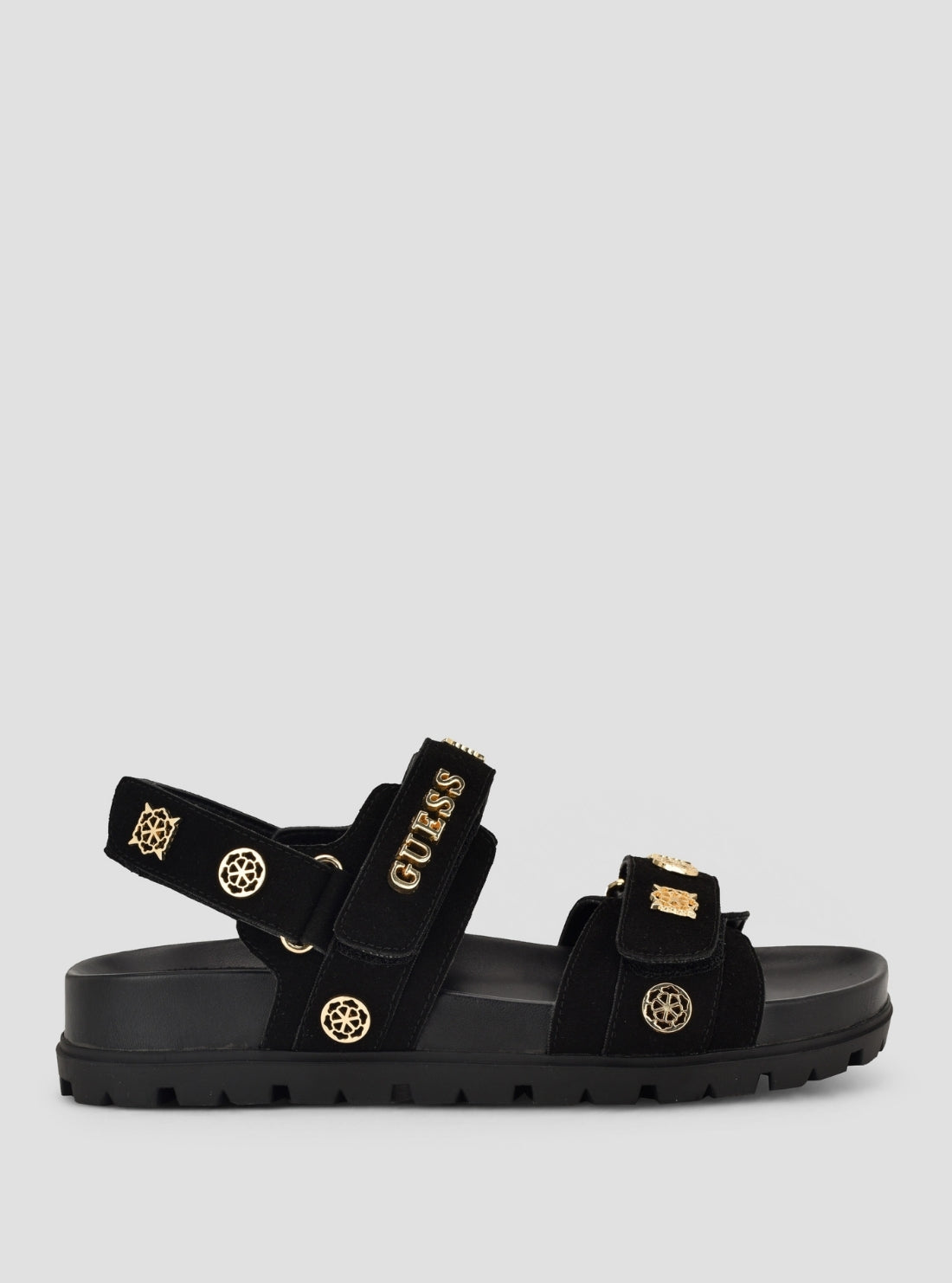 GUESS Footwear Black Florizi Sandals FLORIZI Side View_2