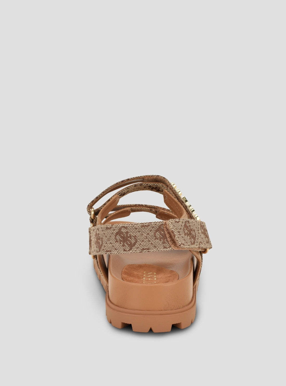 GUESS Footwear Medium Brown Logo Florizy2 Sandals FLORIZY2 Back View