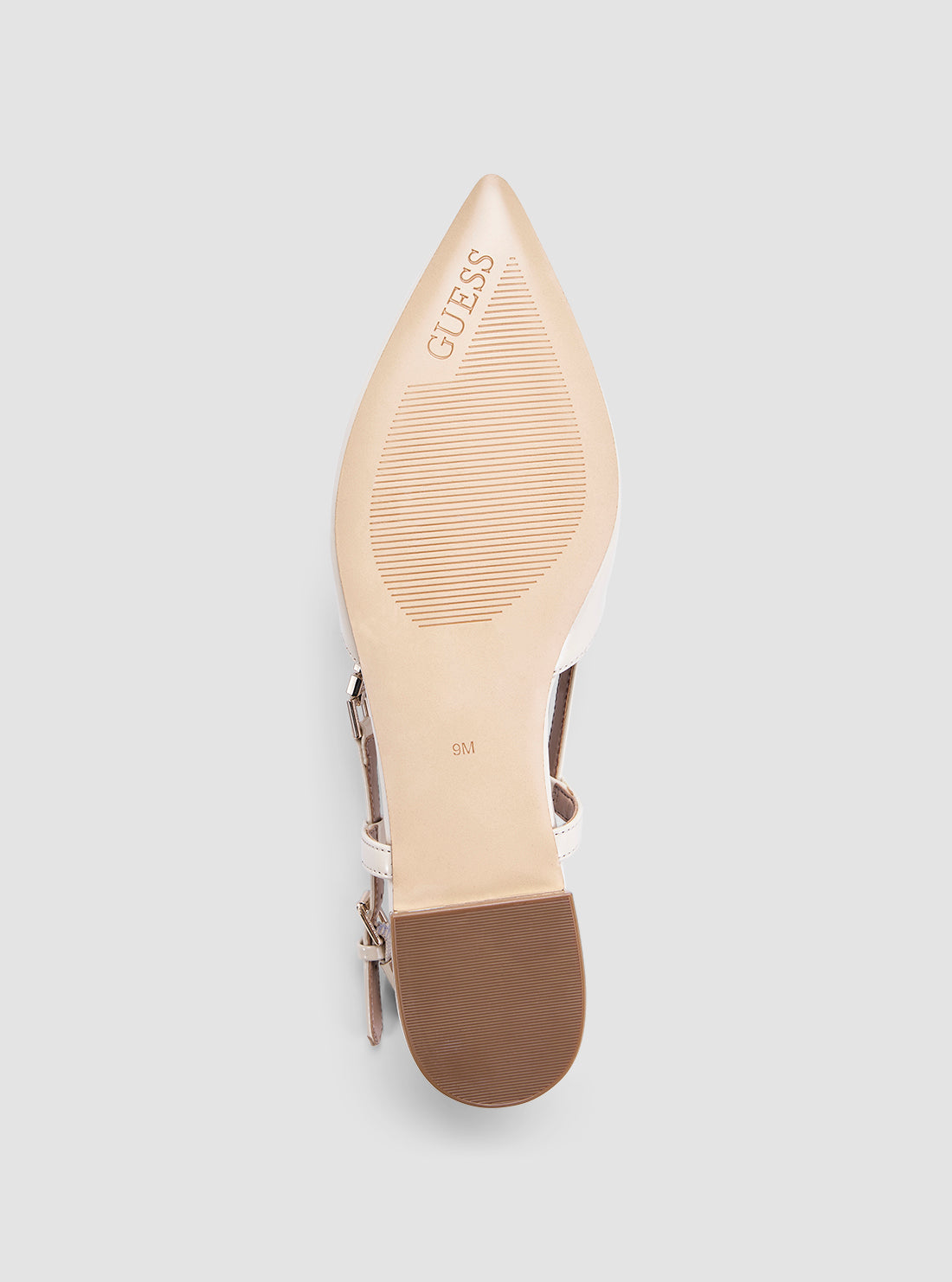 GUESS Footwear White Franie Flats FRANIE2 Bottom View