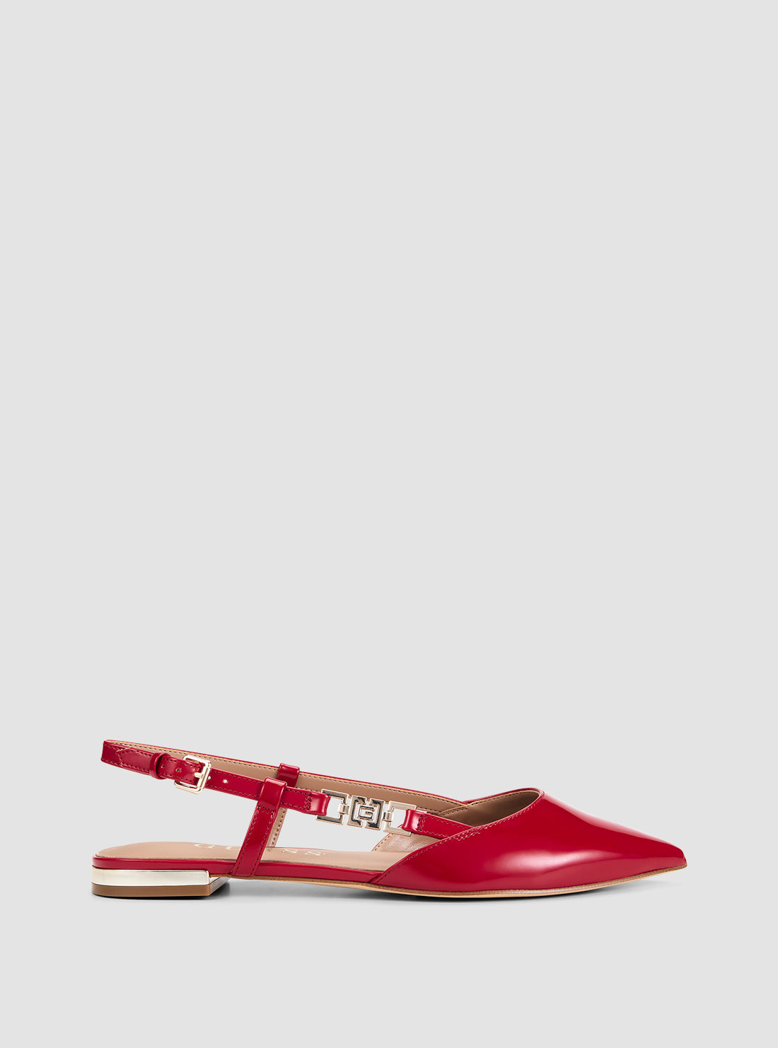 GUESS Footwear Red Franie Flats FRANIE2 Side View