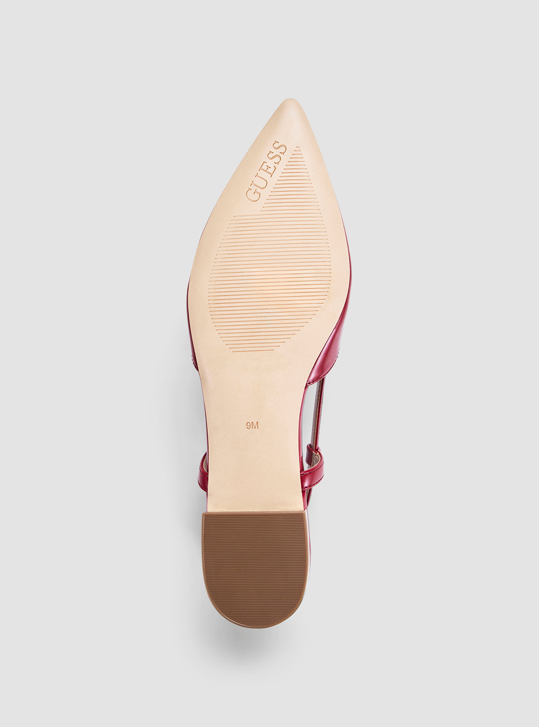 GUESS Footwear Red Franie Flats FRANIE2 Bottom View