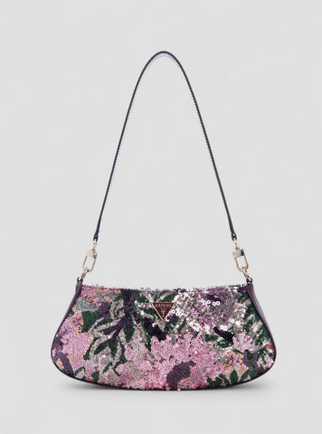 GUESS Womens Amethyst Multi Elsie Shoulder Bag FS965017 Front View