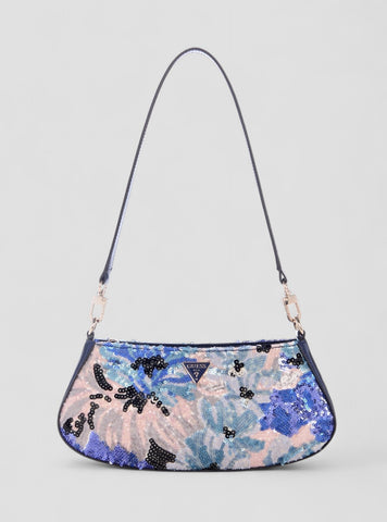 GUESS Womens Floral Multi Elsie Shoulder Bag FS965017 Front View