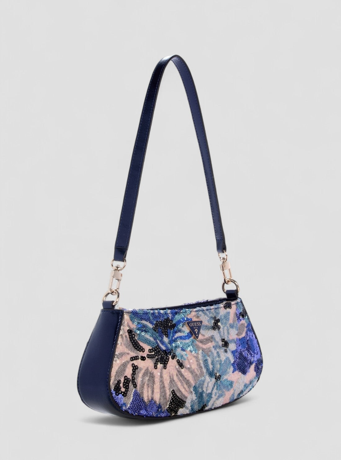 GUESS Womens Floral Multi Elsie Shoulder Bag FS965017 Front Side View