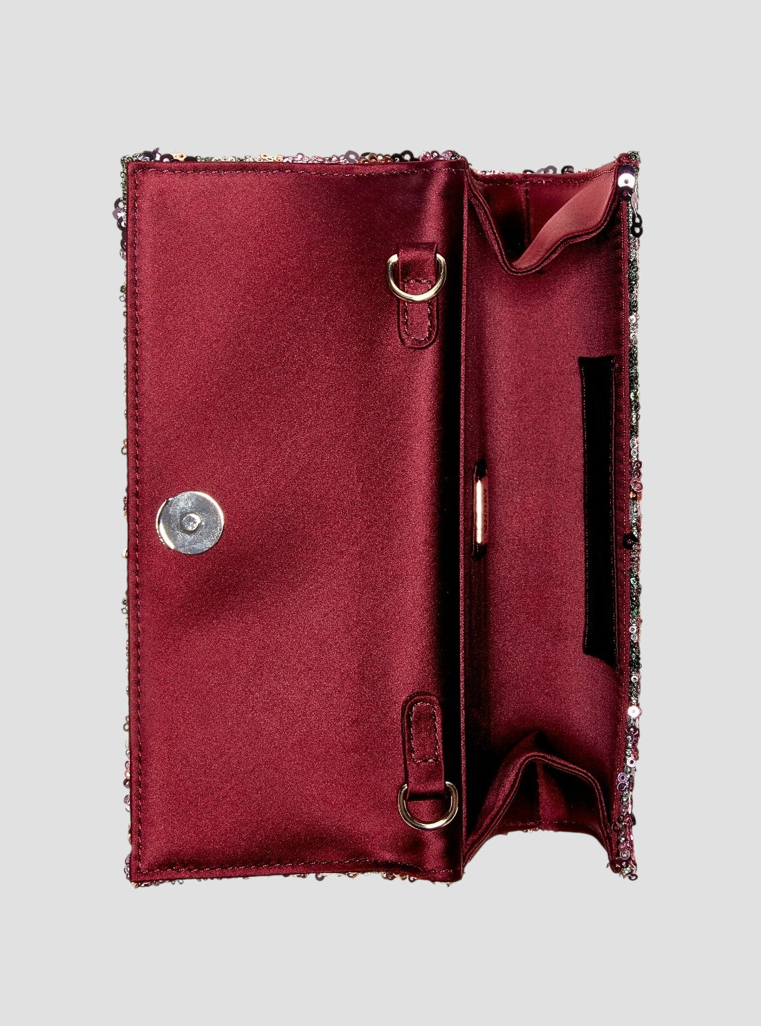 GUESS Womens Floral Multi Elsie Clutch Bag FS965071 Inside View