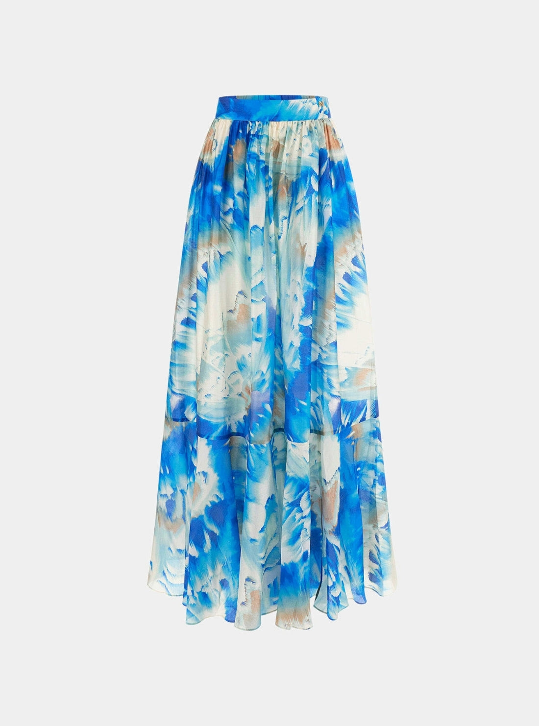 Eco Cloudy Blue Marciano Kat Printed Maxi Skirt G6GD18W1988 Flatlay