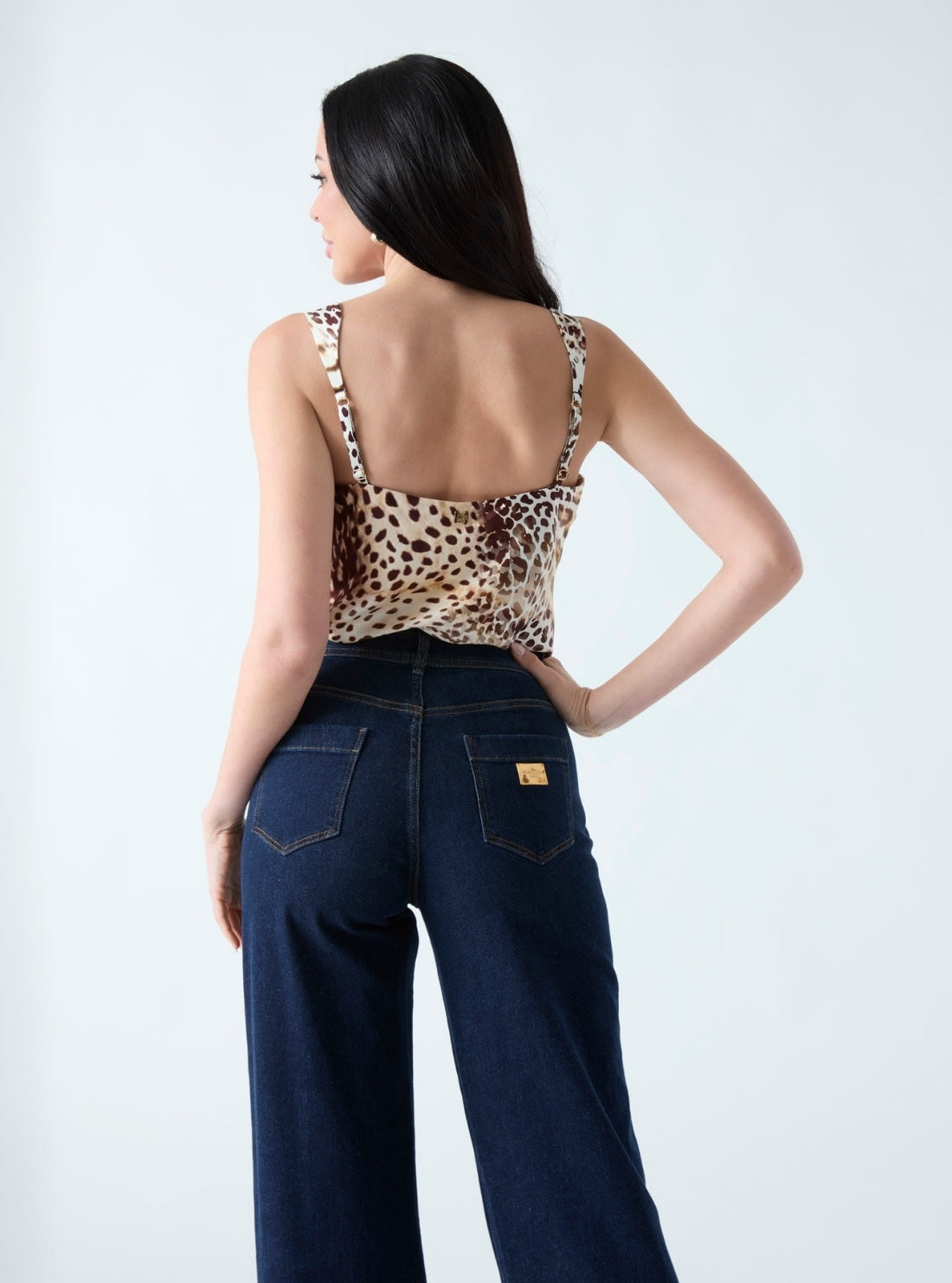 GUESS Womens Marciano Multi Gwenda Top G6GH33W2462 Back View_2