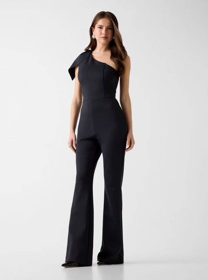 Marciano Black Andrea One-Shoulder Jumpsuit G6GK68K3585 Full View
