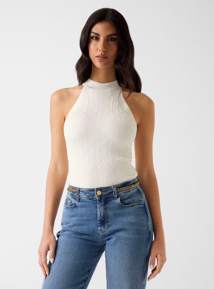 Marciano White Kianna Sweater Top G6GR25Z0766 Front View