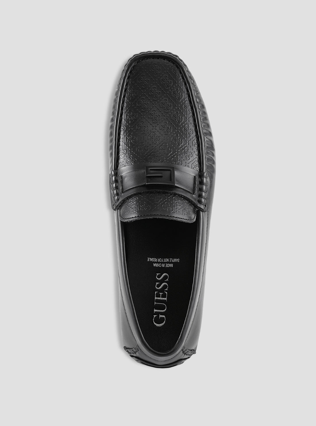 GUESS Footwear Black Gade Logo Loafers GADE Top View