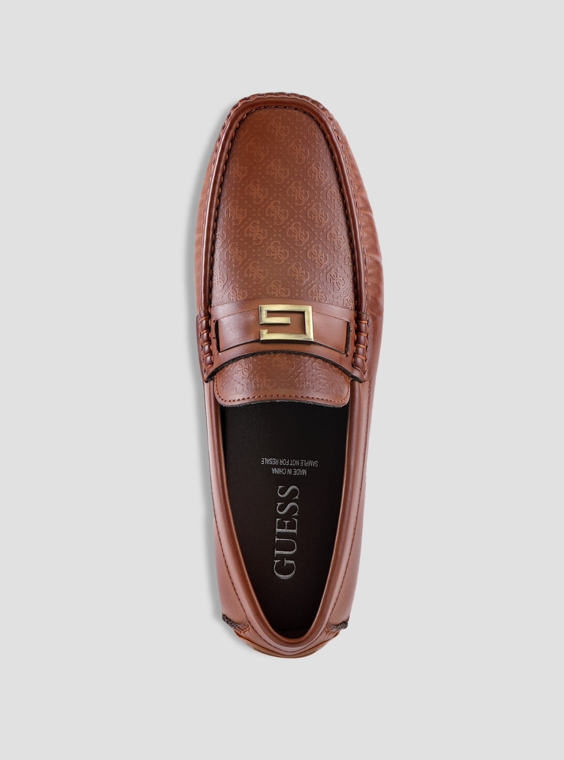 GUESS Footwear Brown Gade Logo Loafers GADE Top View