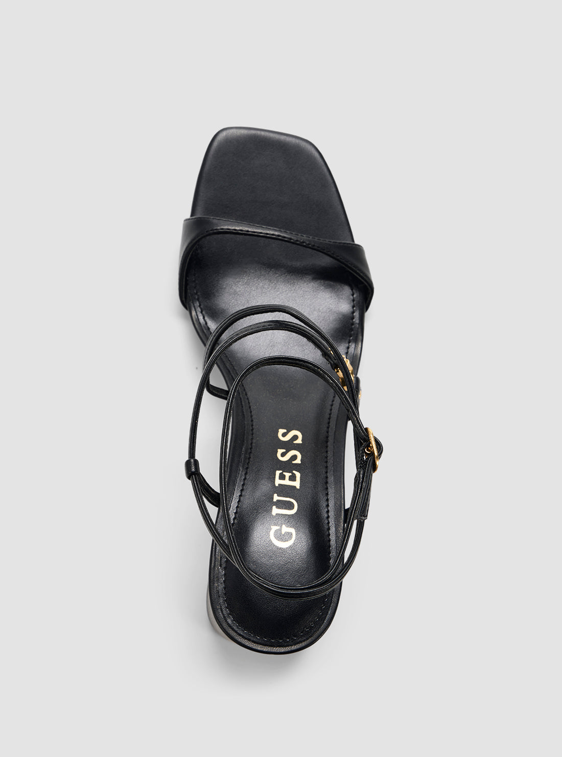 GUESS Womens Black Galeon Sandals GALEON Top View