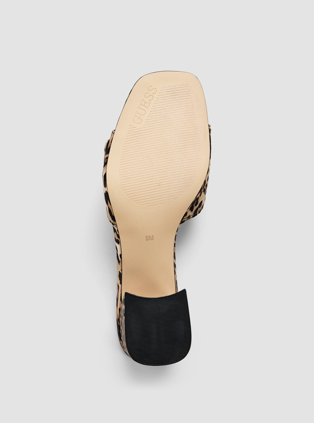 GUESS Womens Brown Multi Gallai Heeled Sandals GALLAI3 Bottom View