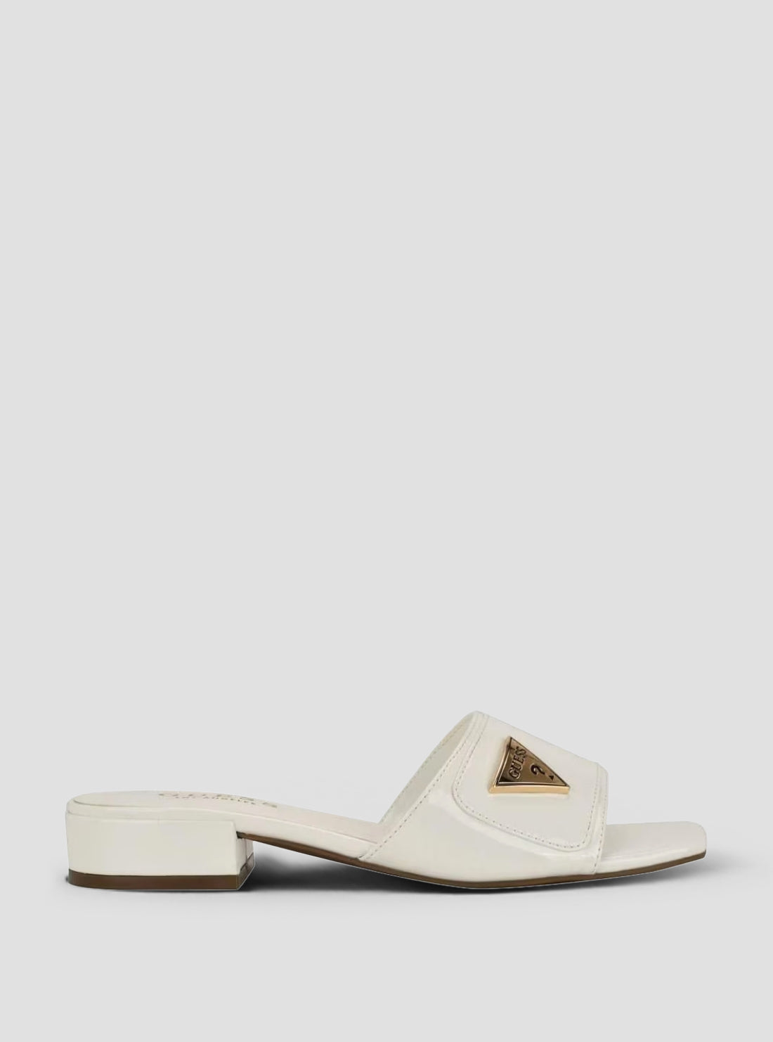 GUESS Womens White Galynn Slide Sandals GALYNN Side View