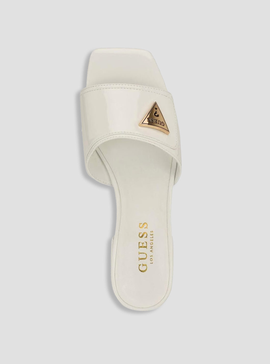 GUESS Womens White Galynn Slide Sandals GALYNN Top View