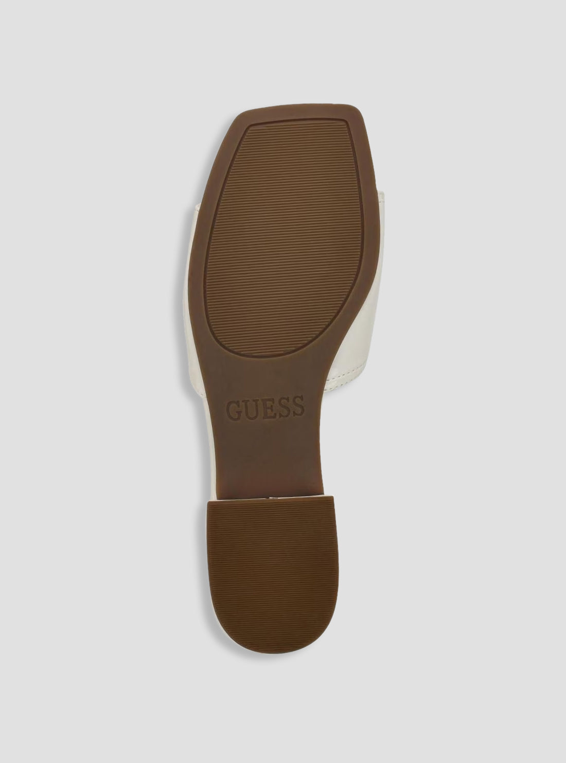 GUESS Womens White Galynn Slide Sandals GALYNN Bottom View